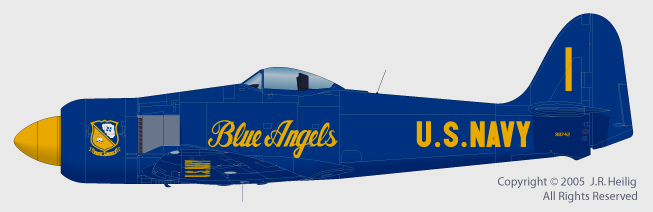 Blue Angels Sea Fury by Jennings Heilig